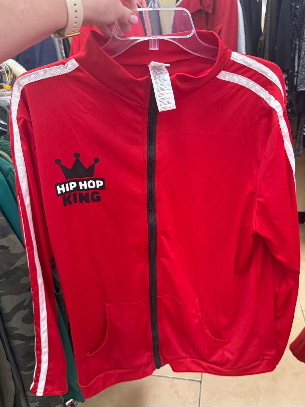 Red 'Hip Hop King' Track Jacket